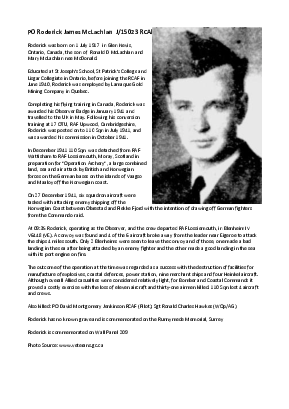 A preview of a PDF biography for McLachlan, Roderick James